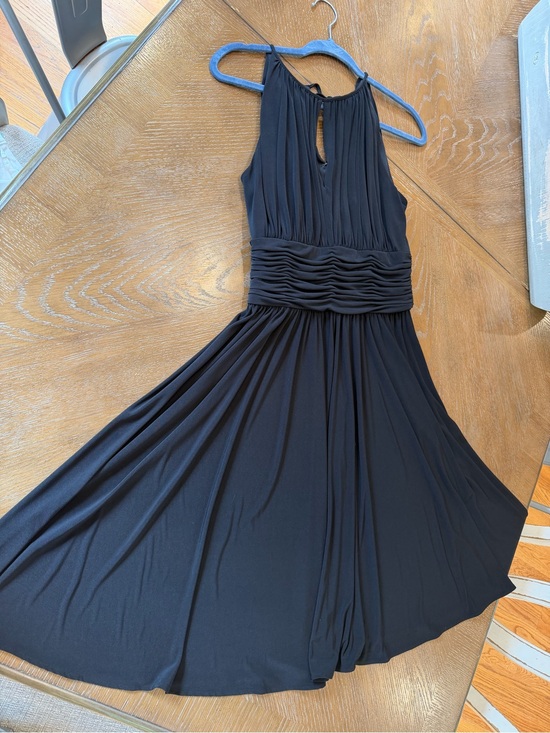 White House Black Market Dresses & Skirts - White House Black Market Black Halter Maxi Dress with Ruched Waist